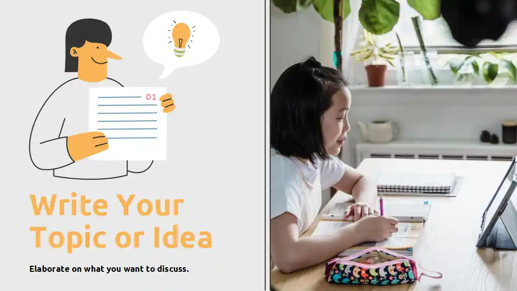 Grey Cute Illustrative E-Learning Slides