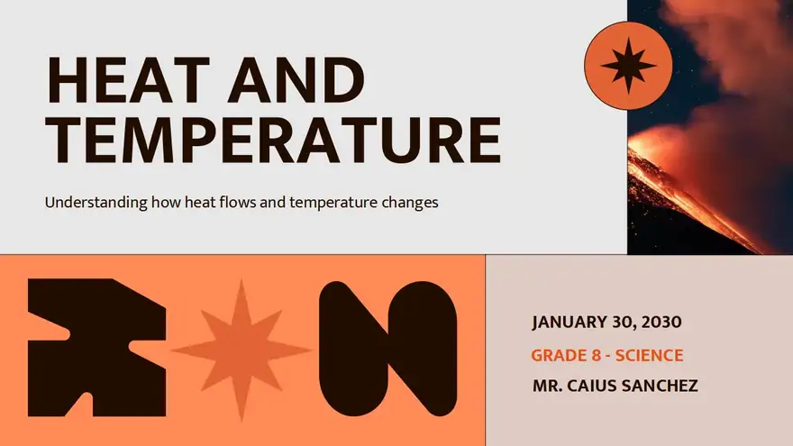 Heat And Temperature Lesson Slides For Grade 8