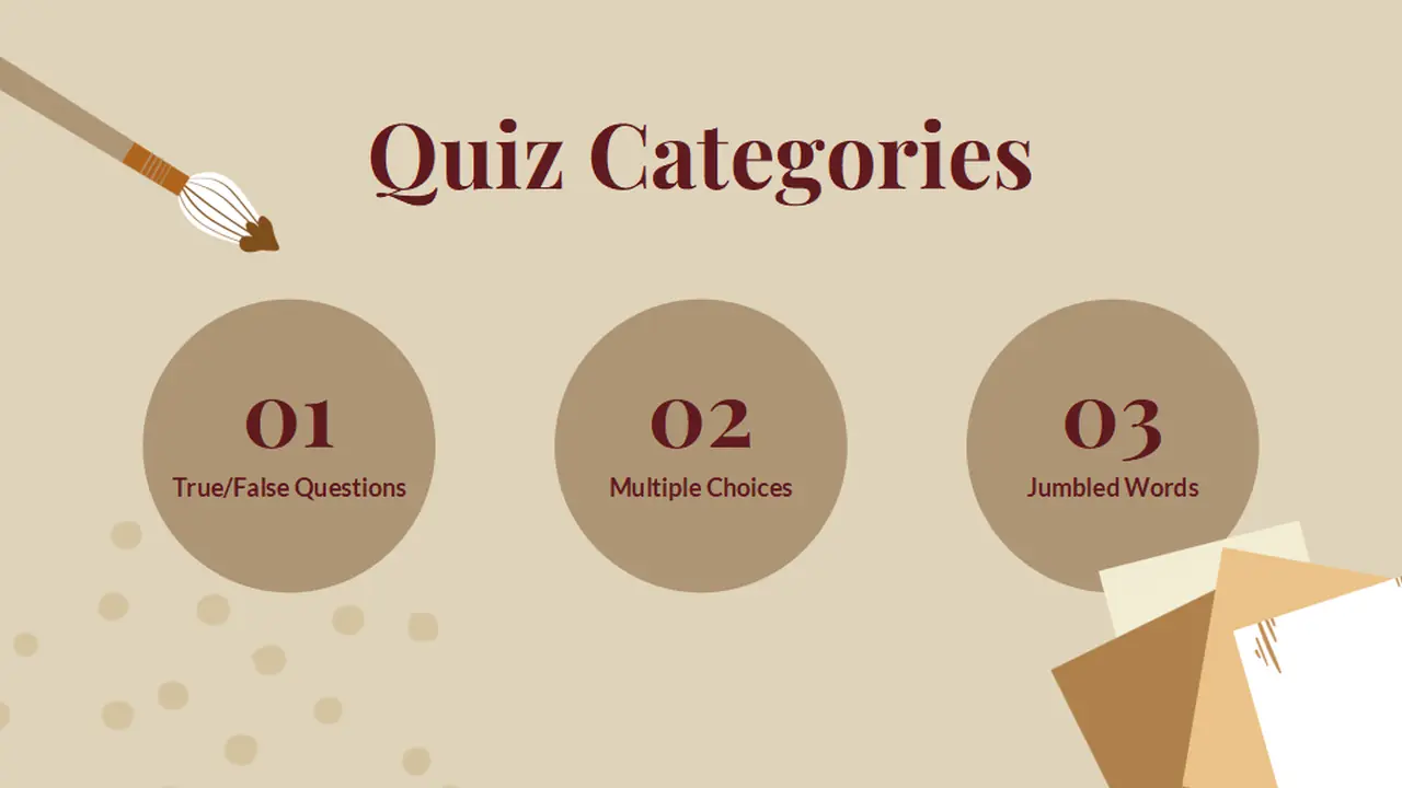 Illustrated Art History Trivia Quiz Slides