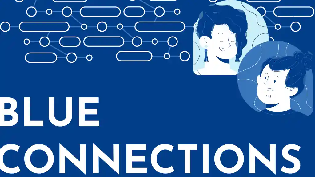 Illustrated Blue Connections Slides