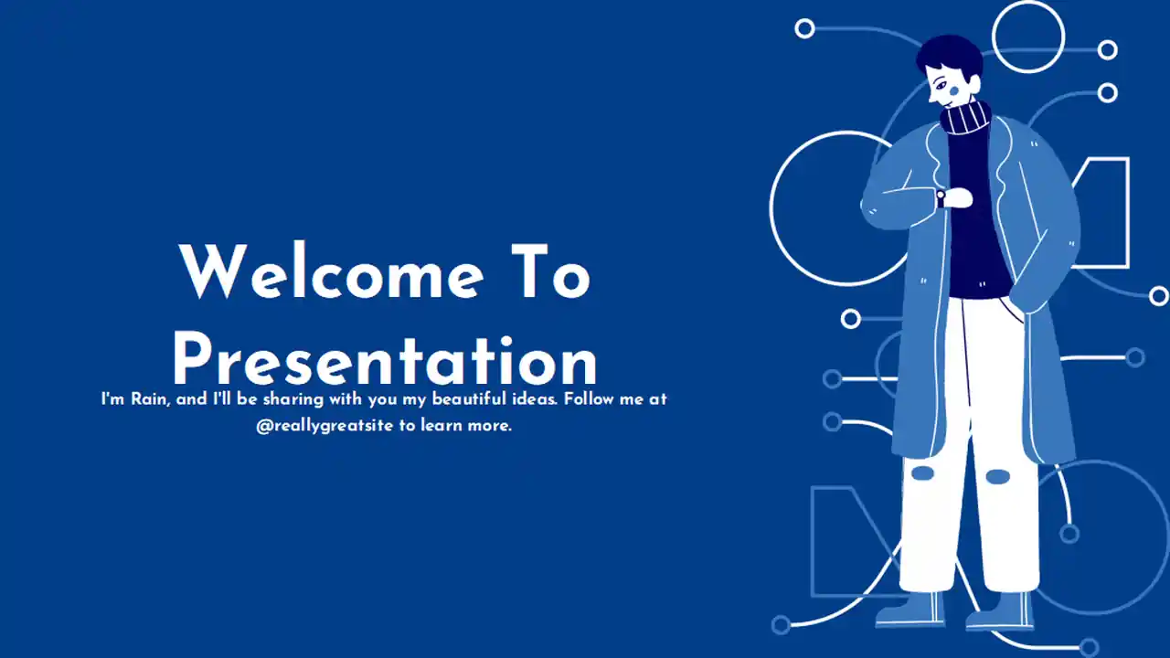 Illustrated Blue Connections Slides