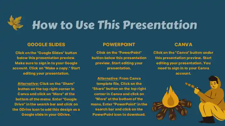 Illustrated Camping Field Trip Slides