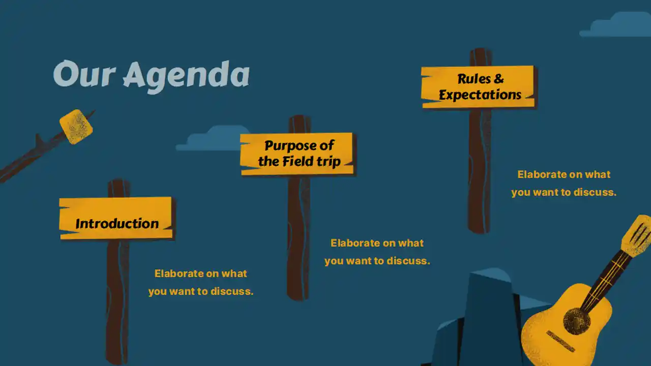 Illustrated Camping Field Trip Slides
