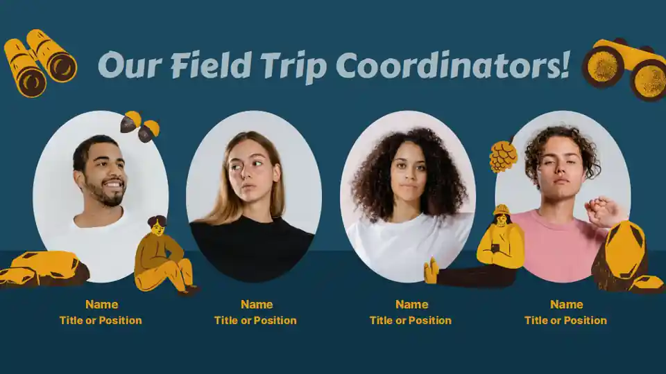 Illustrated Camping Field Trip Slides