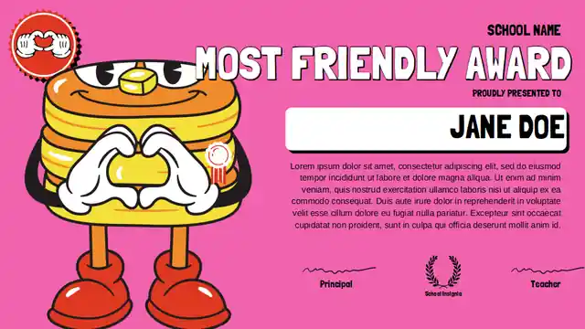 Illustrated Cartoon Preschool End of Year Awards Slides