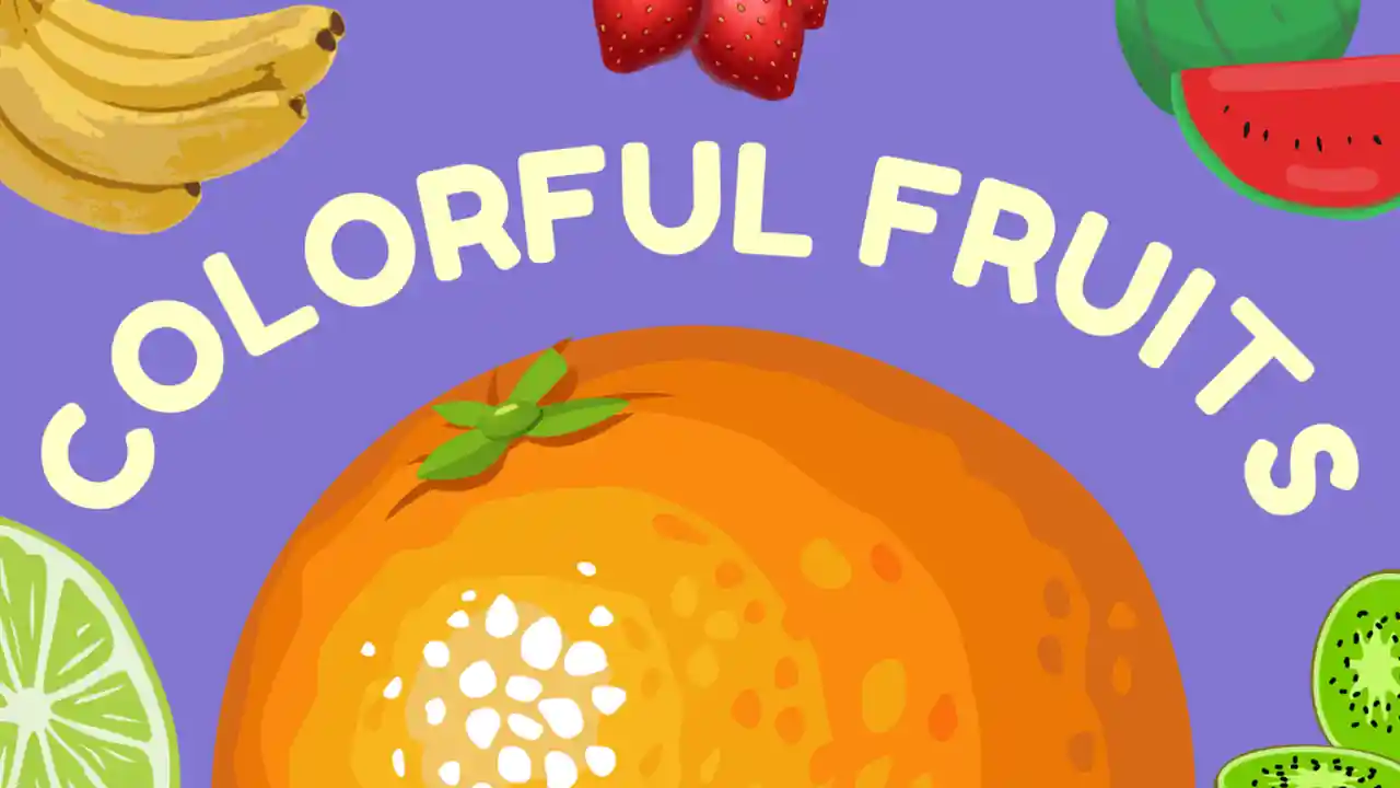 Illustrated Colorful Fruits Slides