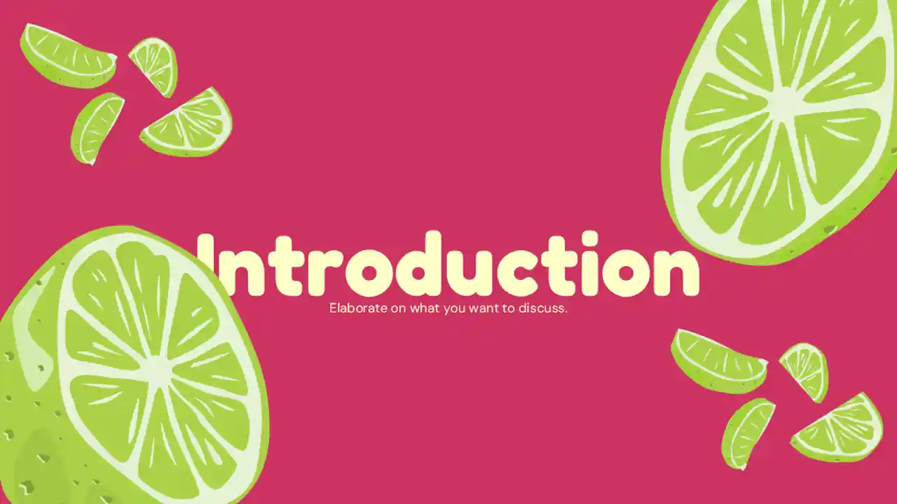 Illustrated Colorful Fruits Slides