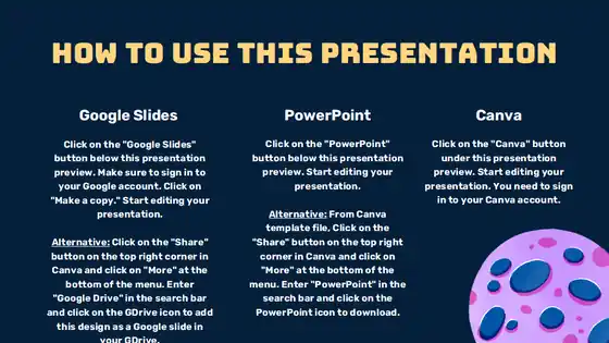 Illustrated Space Science Quiz Slides