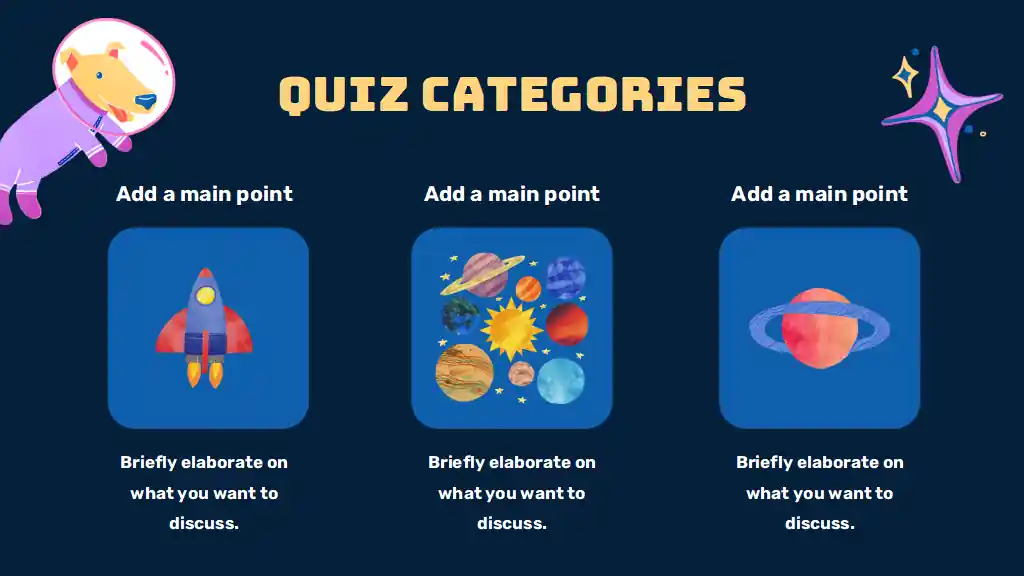 Illustrated Space Science Quiz Slides