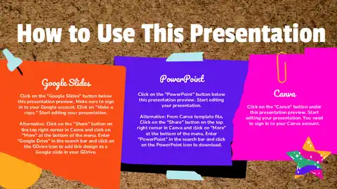 Interactive Bulletin Board Slides