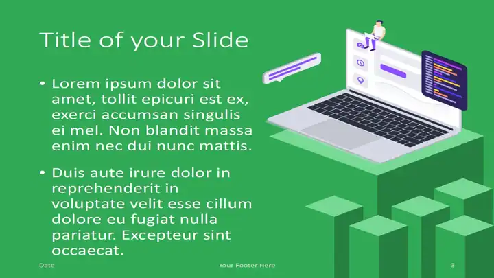 Isometric eLearning Template for PowerPoint and Google Slides