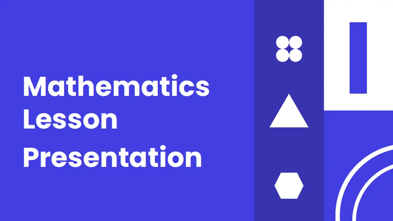 Mathematics Lesson Slides