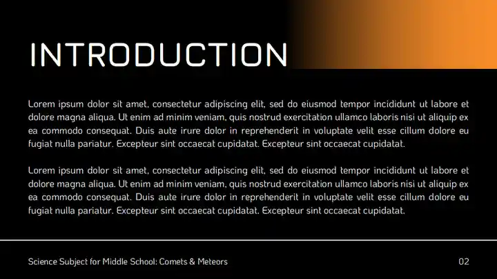 Minimal Science Lesson: Comets and Meteors Slides