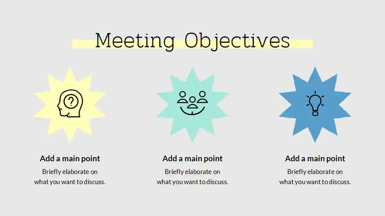 Minimal Teachers' Meeting Agenda Slides