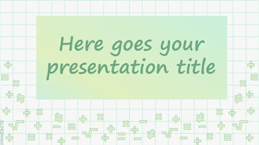 Monde Free Math theme for Google Slides or PowerPoint