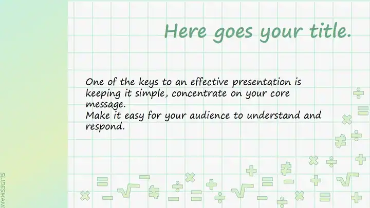 Monde Free Math theme for Google Slides or PowerPoint