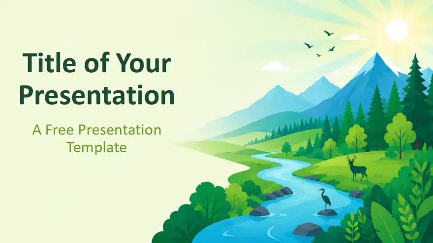 Mountain River Template