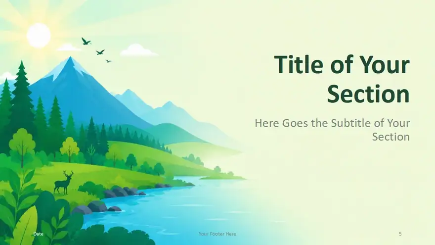 Mountain River Template
