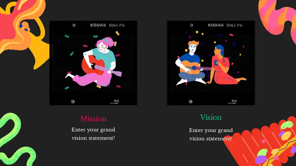 Music Subject for Middle School Classical Music Black Illustrative Educational Slides