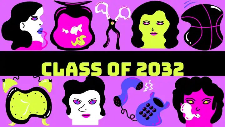 Neon High School Yearbook Slides
