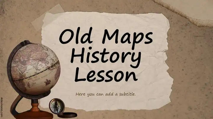 Old Maps History Lesson free theme.