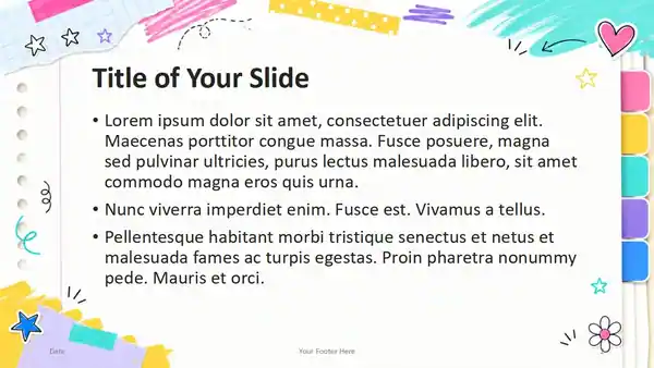 Playful School Notes Template
