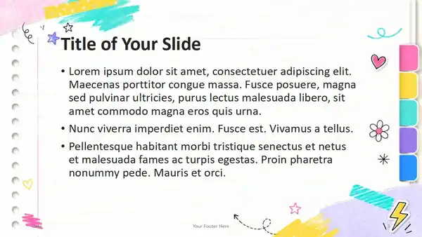 Playful School Notes Template