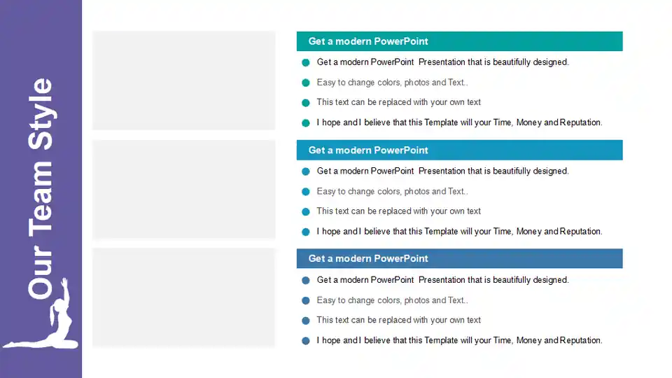 Practicing Yoga Lesson PowerPoint Templates