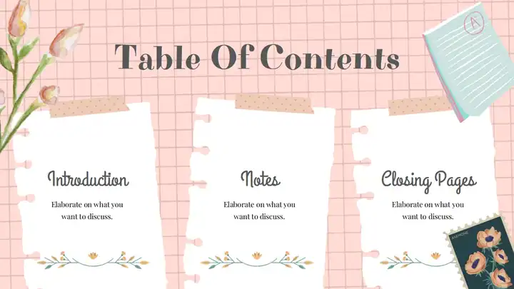 Pretty Aesthetic Notes for School Slides
