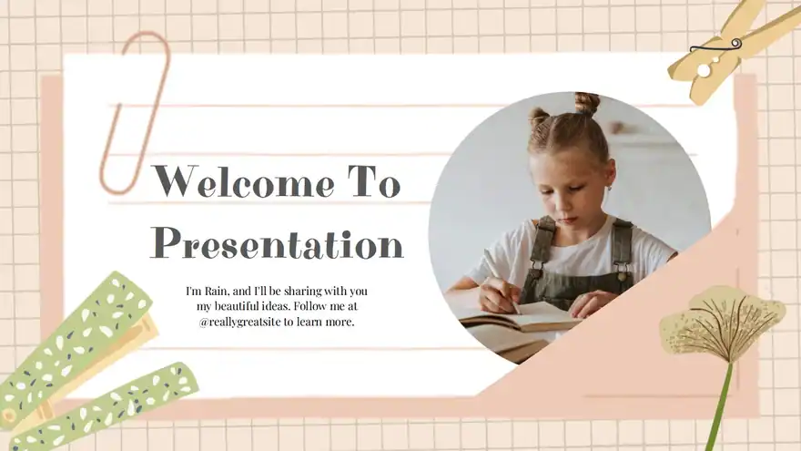 Pretty Aesthetic Notes for School Slides