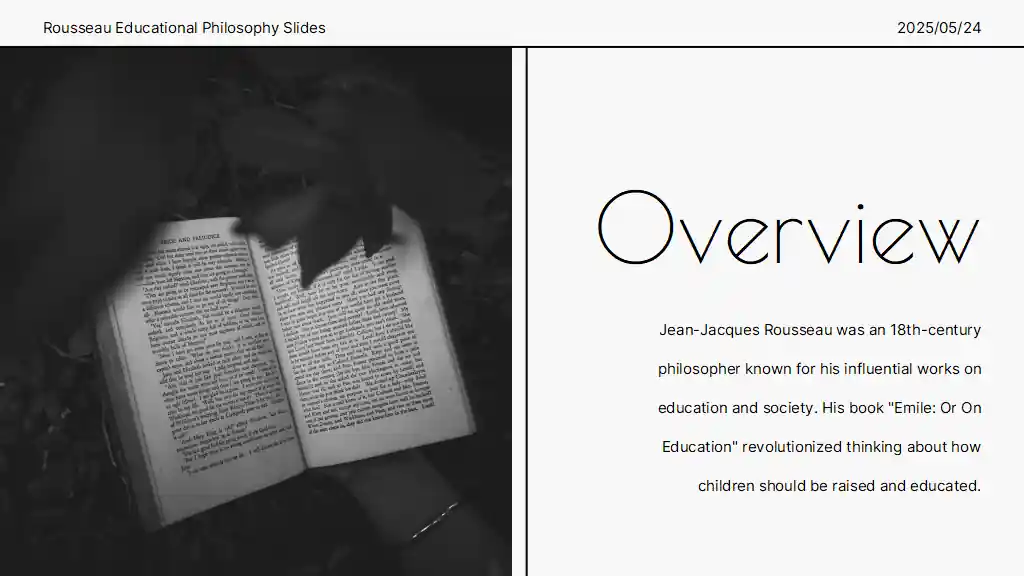 Rousseau Educational Philosophy Slides