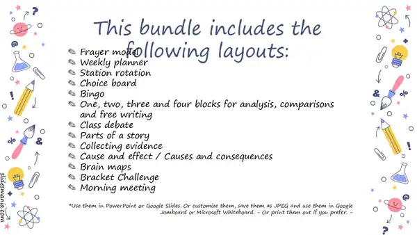 School Bundle 06. Templates for education.