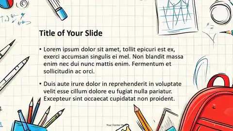 School Supply Sketches Template