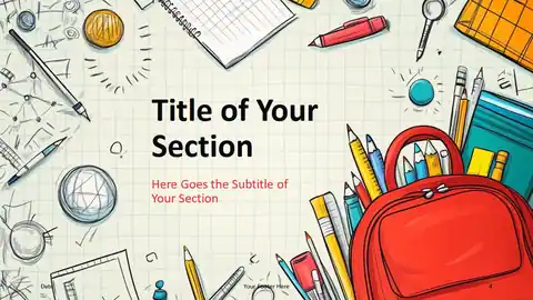 School Supply Sketches Template