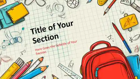 School Supply Sketches Template