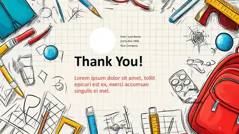 School Supply Sketches Template