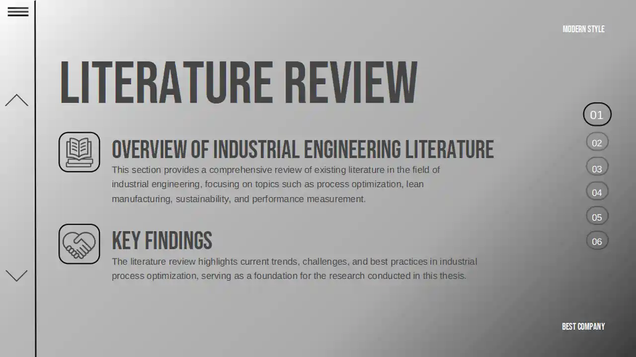 Simple Industrial Engineering Thesis Defense Slides