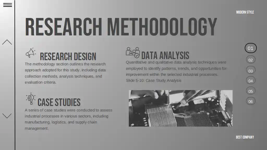 Simple Industrial Engineering Thesis Defense Slides