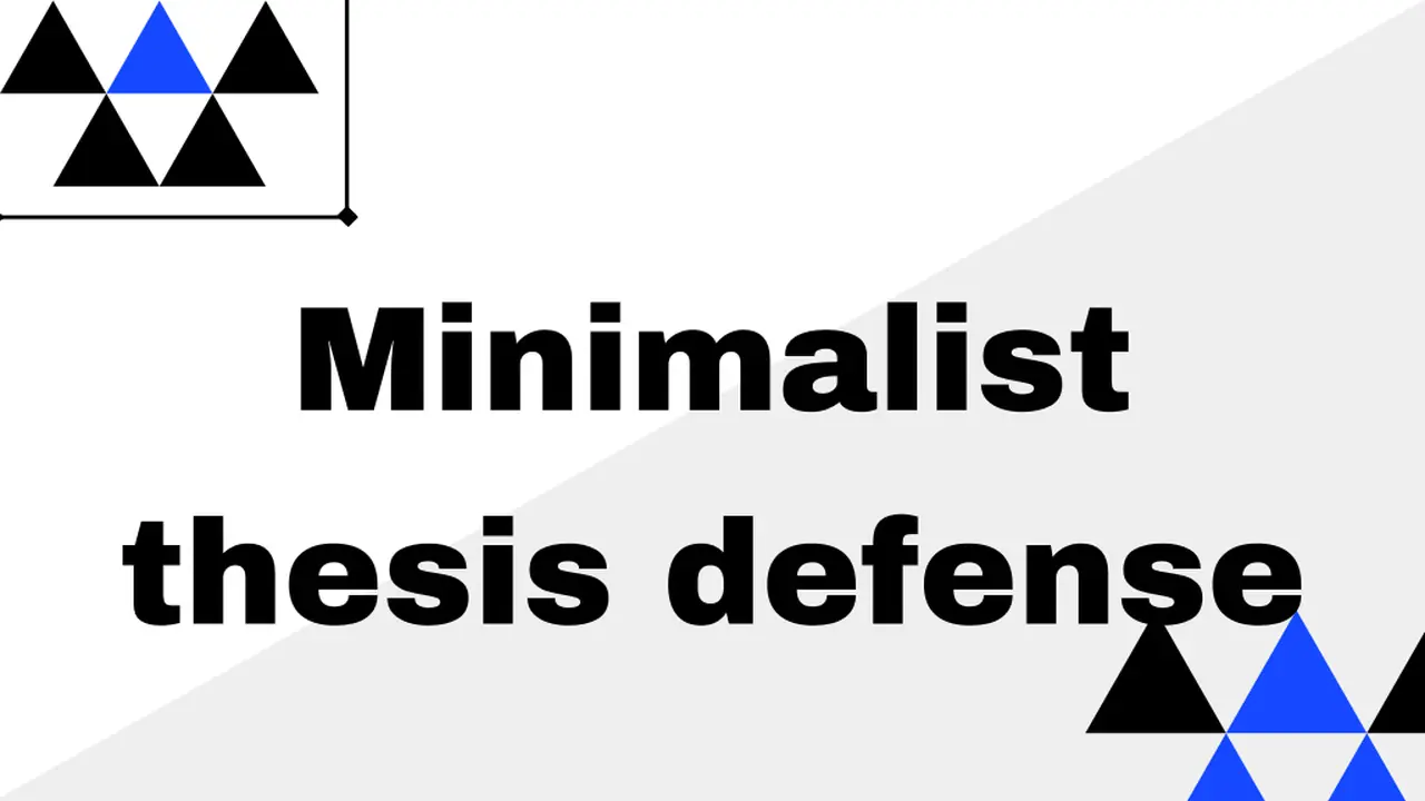 Simple Minimalist Thesis Defense Slides