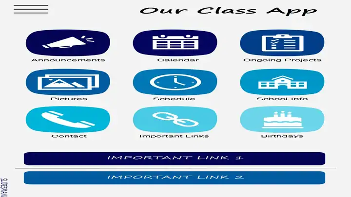 Smartphone app interactive template.