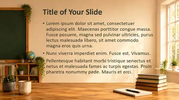 Sunlit Classroom Template
