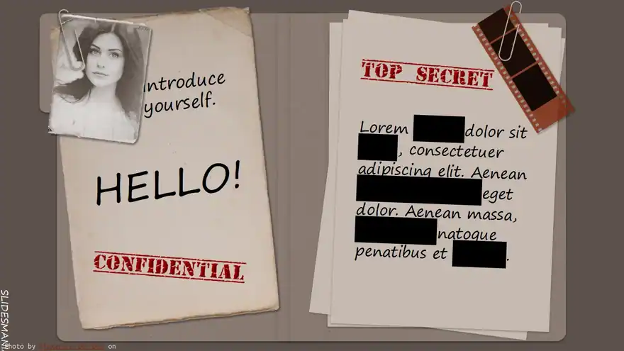 Top Secret, these slides are classified.