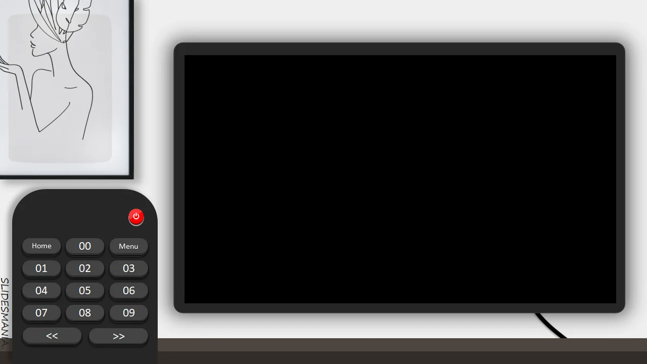 TV & remote cool choice board template.