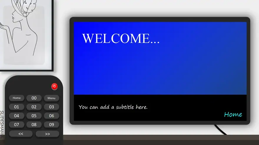 TV & remote cool choice board template.