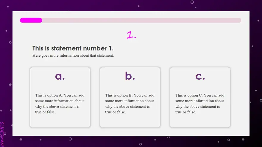 Two Truths and One Lie, interactive slides template.