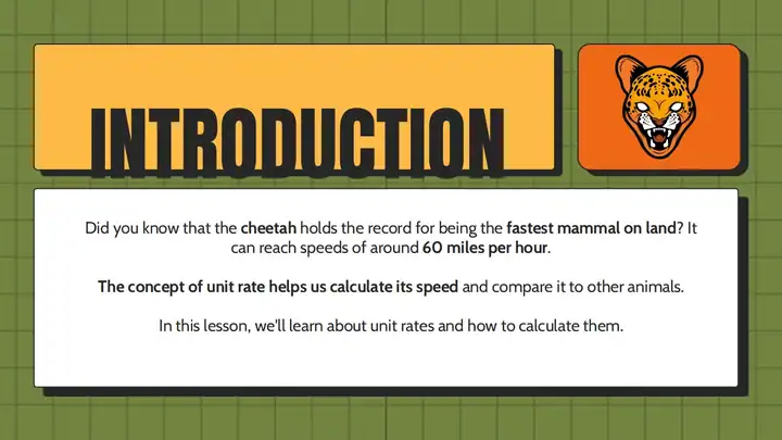 Unit Rates and Proportional Relationships Lesson for High School