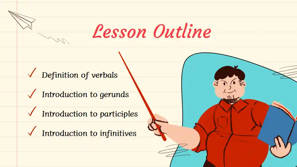 Verbals, Gerunds and Participles Lesson for Middle School