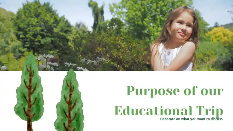 Watercolor Botanical Garden Field Trip Slides