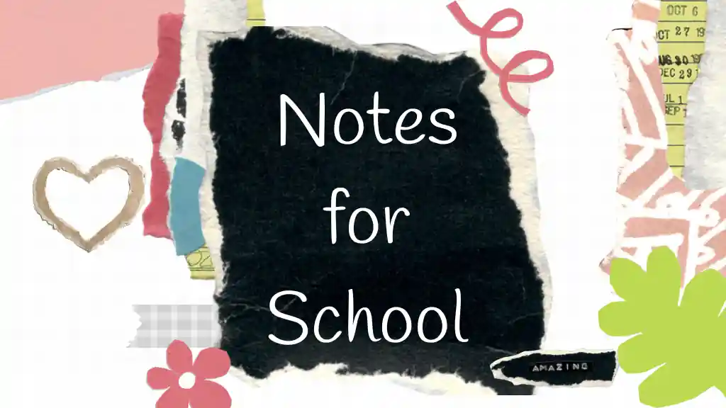 White Aesthetic Notes for School Slides