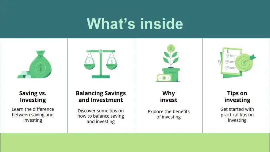 Difference Between Saving And Investment Slides